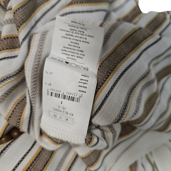 Nwt Kayra KYR Striped Kimono Ecru-Brown size 38/6/small - Picture 7 of 10